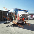 Stainless steel food trailer food cart for sale ice cream food caravan trailer