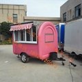 Customize hot dog mobile food trailer fryer fast food cart street food truck van 4