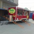 Stainless steel wall food trailer bbq fast food truck fryer mobile food cart 2