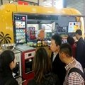 orange mobile food trailer dual axles fast food cart coffee kiosk food truck van 3