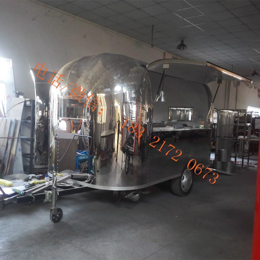 Stainless steel food trailer food cart for sale ice cream food caravan trailer 3