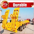 Cheap price heavy duty gooseneck 60tons payload dropdeck semi truck 3 axles low  4