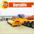 China ShanDong detachable gooseneck lowbed ,hydraulic duty tri-axle lowbed semi  4