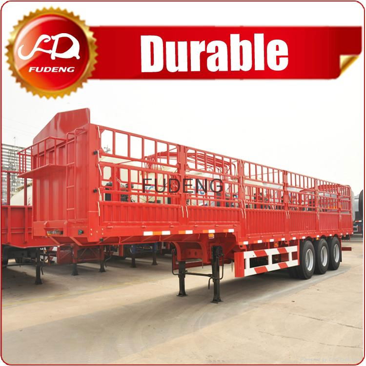 3 axle fence livestock animal transport semi trailer for sale 2