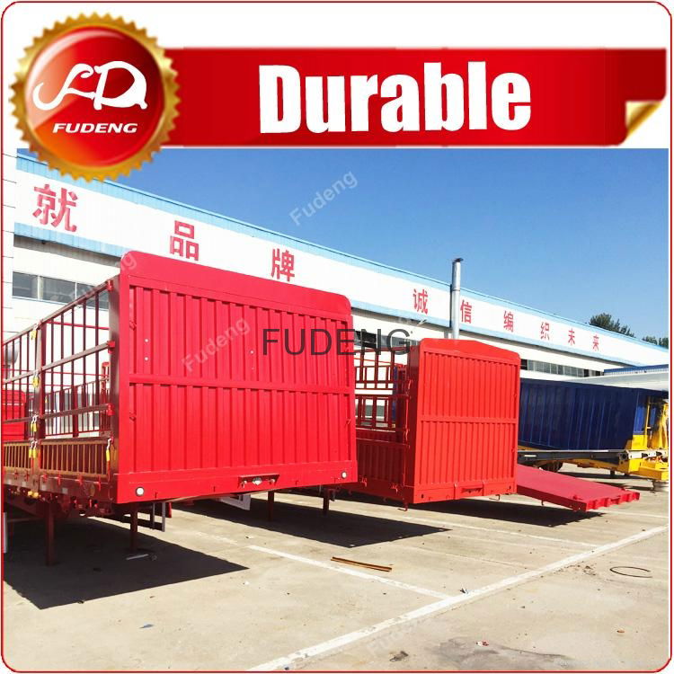 3 axle fence livestock animal transport semi trailer for sale