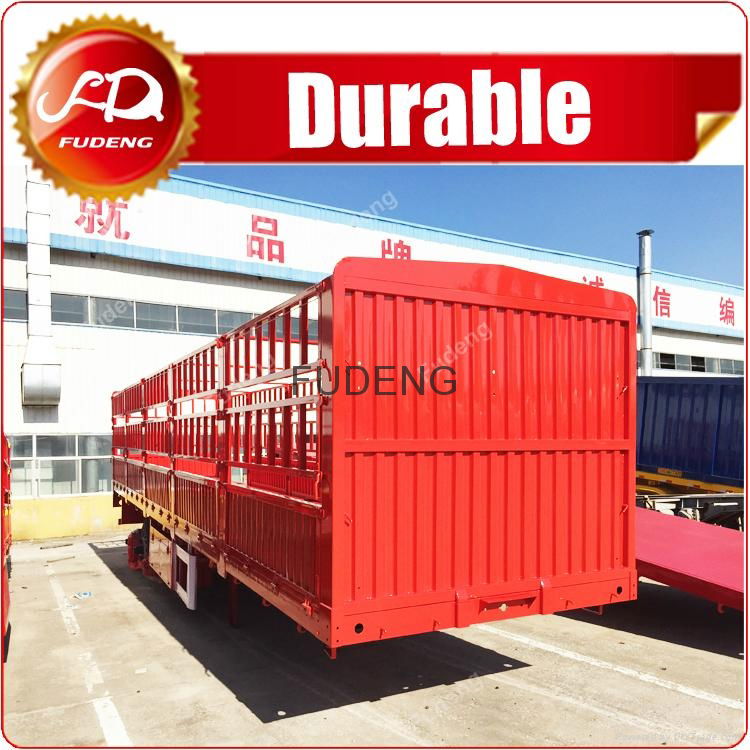 3 axle fence livestock animal transport semi trailer for sale 3