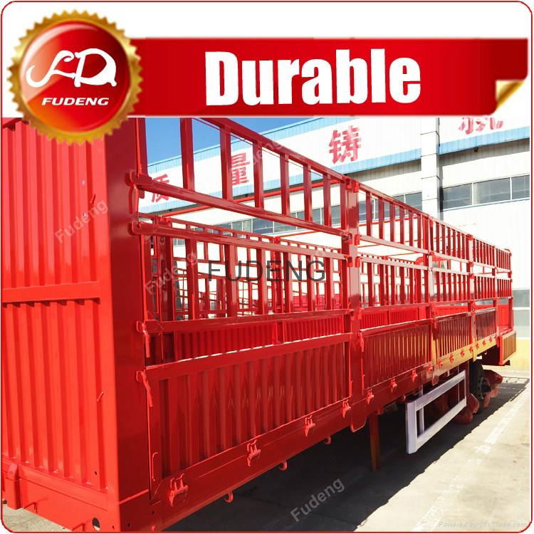 3 axle fence livestock animal transport semi trailer for sale 4