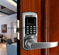 Access control system alarm passcode fingerprint reader entry door handel locks  2