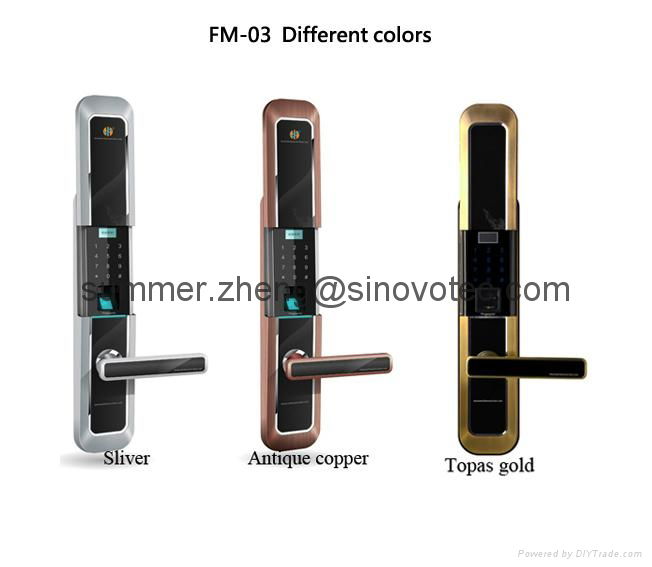 Waterproof and fireproof keyless entry system fingerprint code door locks 2