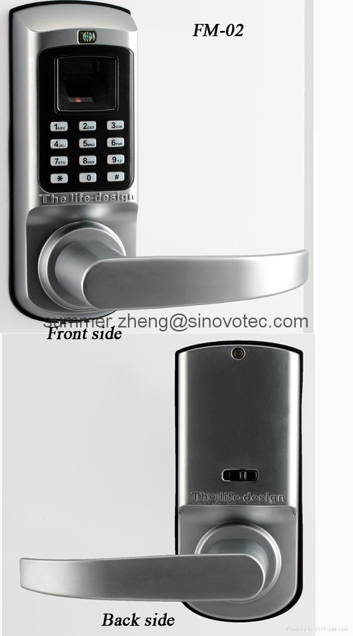 wireless keypad panel fingerprint smartcode pin code door locks with cylinder 2