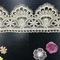 Stock Sea Shell Flowe Embroidery Water Soluable Lace For Garment 2