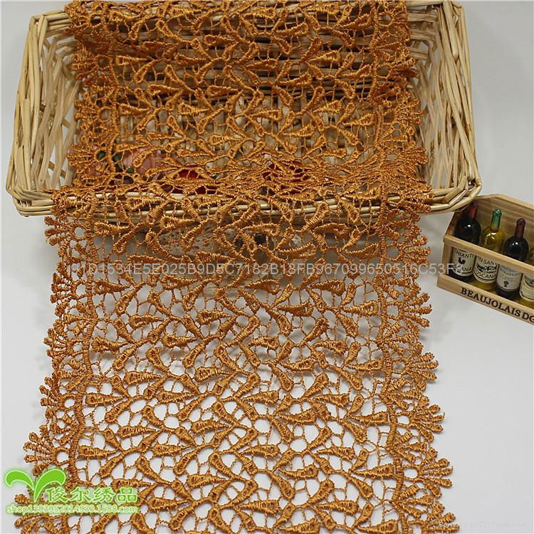 17cm Width Factory Stock Waterdrop Embroidery Water Soluable Lace