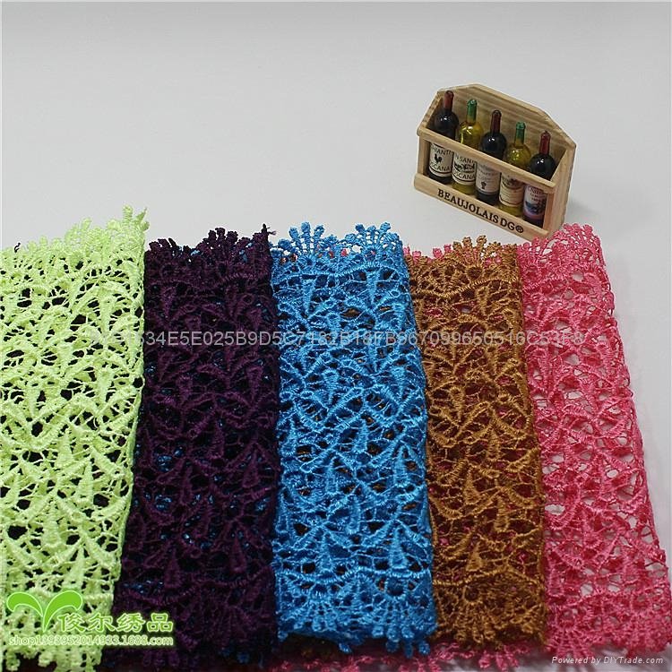 17cm Width Factory Stock Waterdrop Embroidery Water Soluable Lace 2