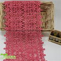 Direct Sale 17cm Width Stock Flower Embroidery Water Soluable Curtain Lace 2