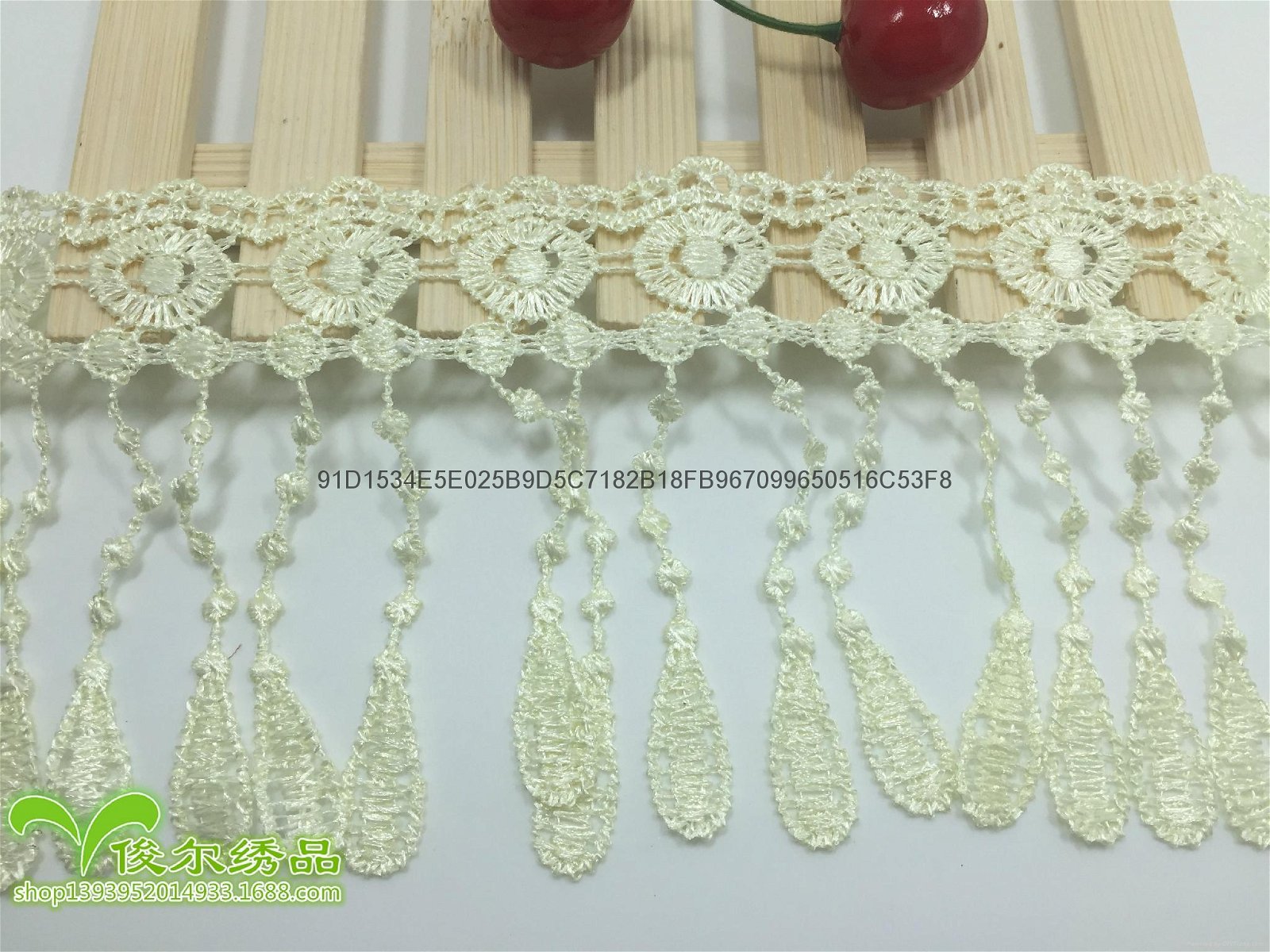 Factory Sale12cm Width Stock Tassel Embroidery Lace For Garments  Home Textile 5