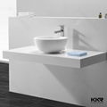 Pure white cheap solid surface countertop wash basin 5