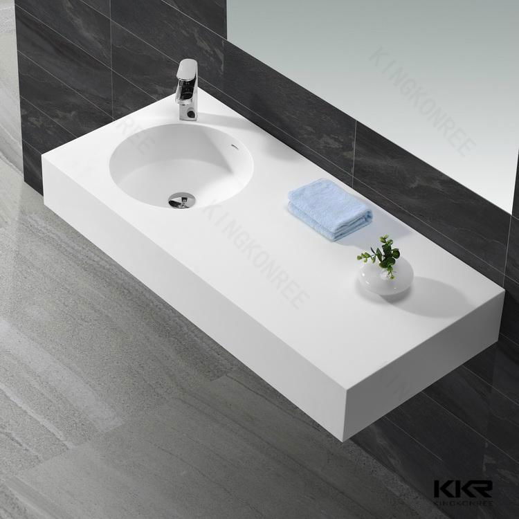 Cheap solid surface pure white wash basin