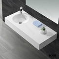 Cheap solid surface pure white wash basin 1