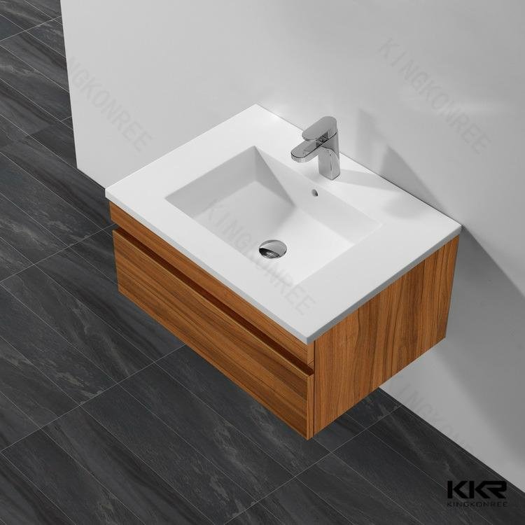Small solid surface cabinet wash basin basin 4