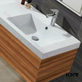 Pure white cheap solid surface countertop wash basin 5