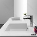 Pure white cheap solid surface countertop wash basin 4
