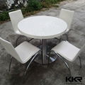 KKR solid surface stone dining table and chair 4