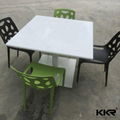 Pure white solid surface dining table 2