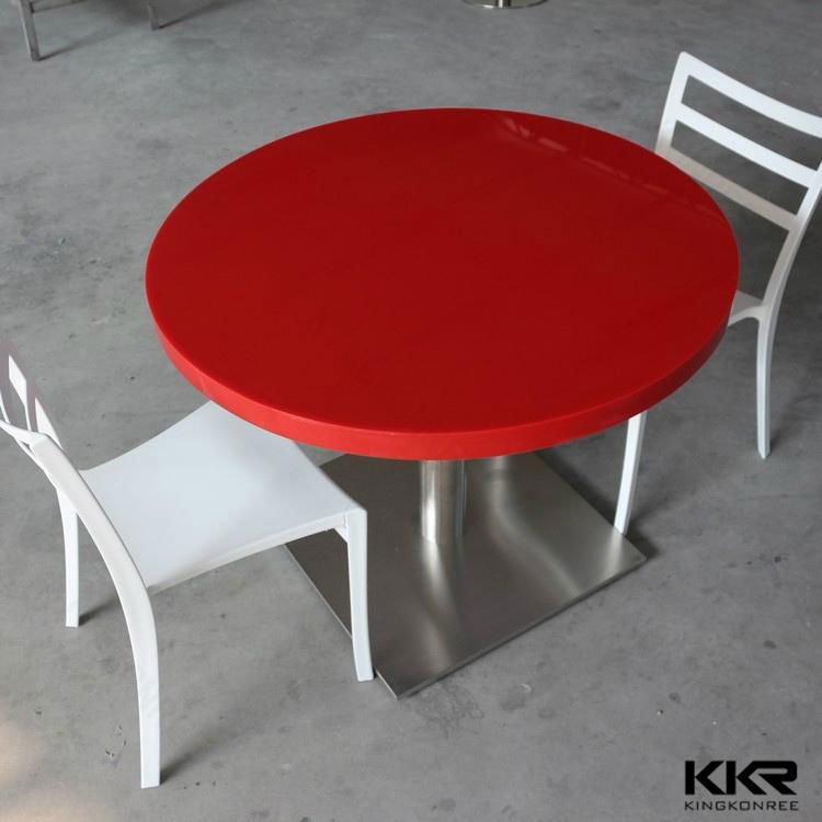 Small round solid surface coffee table 5