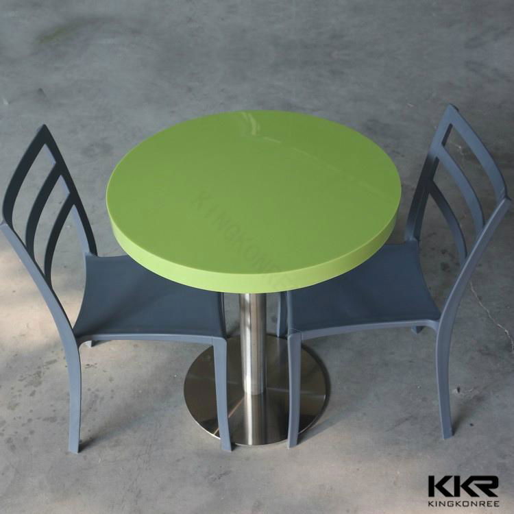 Small round solid surface coffee table 3