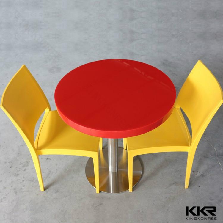 Small round solid surface coffee table 2