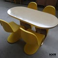 KKR solid surface marble like dining table 1