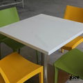 Small square solid surface dining table with chair 5