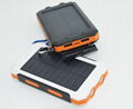 waterproof solar portable charger compass LED torch light  power bank  4