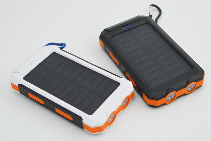 waterproof solar portable charger compass LED torch light  power bank  3