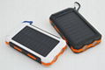 waterproof solar portable charger compass LED torch light  power bank  3