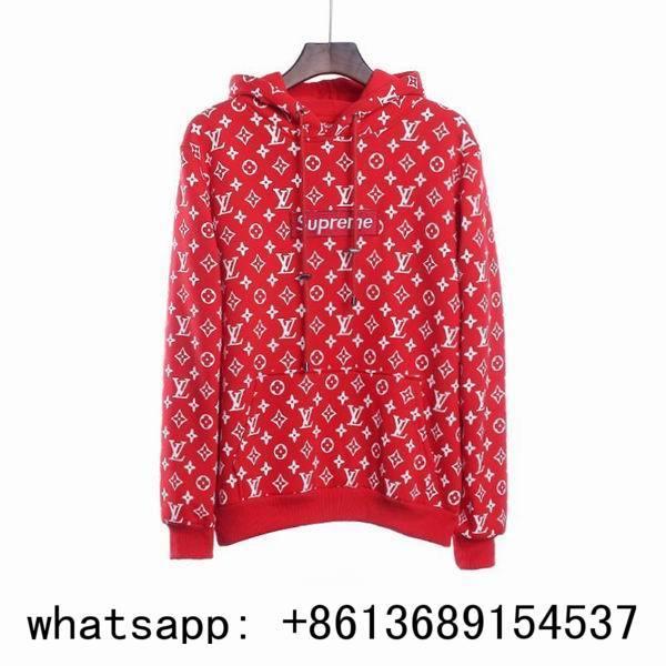 supreme lv jumper LOUIS VUITTON SUPREME Red Cotton Knitwear Sweatshirt supreme - lv supreme ...