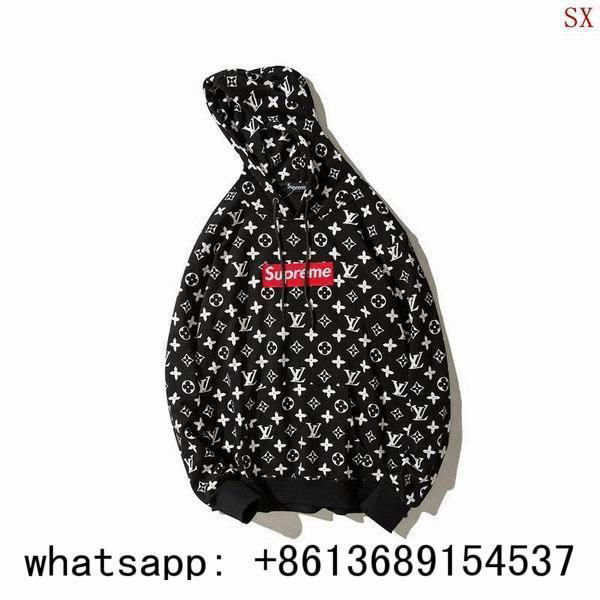 Black Supreme Lv Hoodie | semashow.com