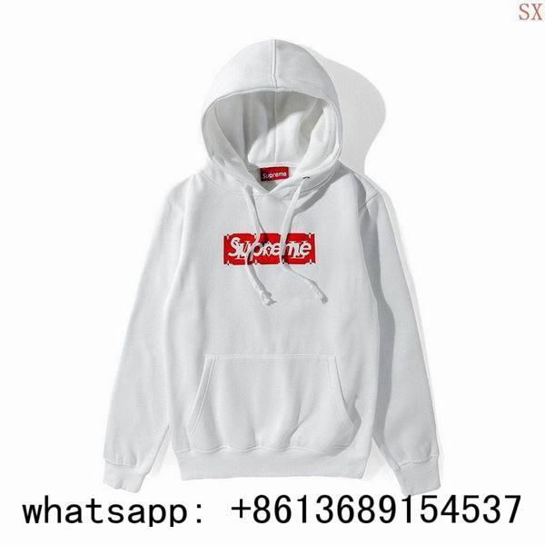 LV supreme hoodie - White