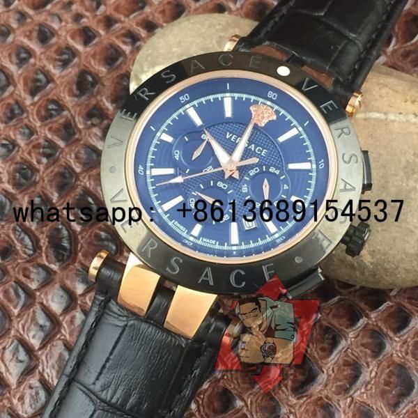         watches men         Stainless Steel Leather-Strap Watch wholesale watch 3