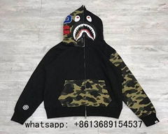 BAPE Sweats bape Hoodies for Men bape Shark Full Zip Double Hoodie balmain hoody