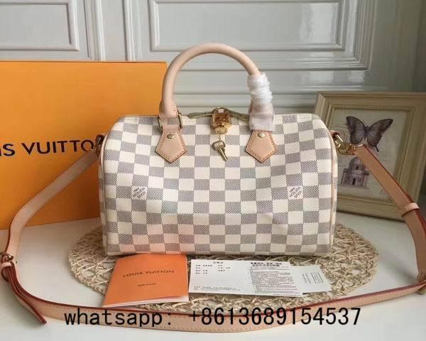               Speedy 30 Monogram handbags     everfull MM Damier Azur Canvas bag 5