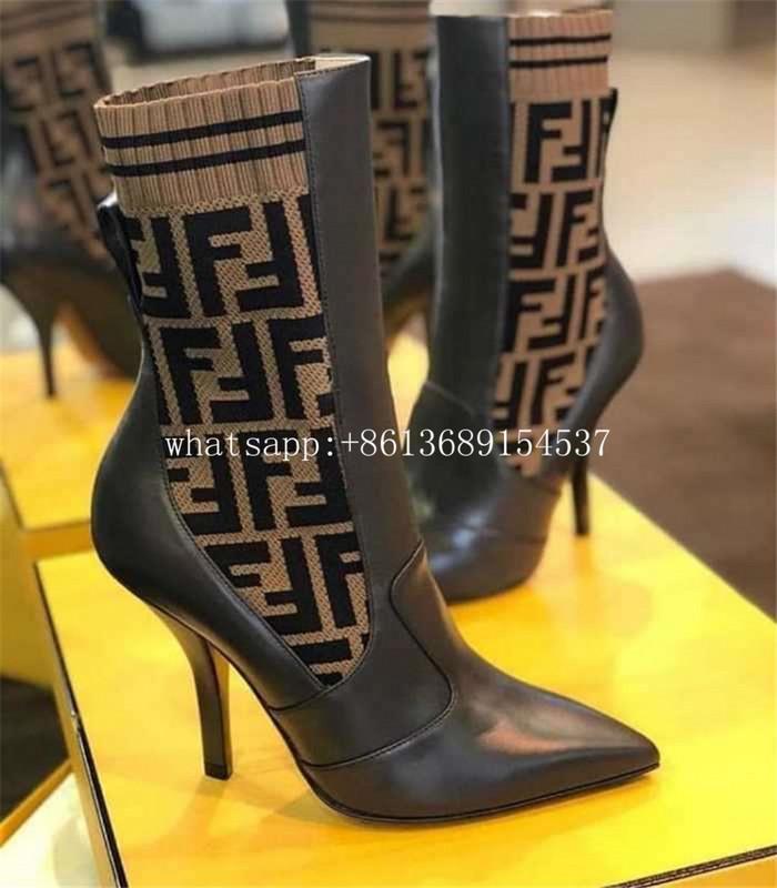 fendi fabric sneaker boots