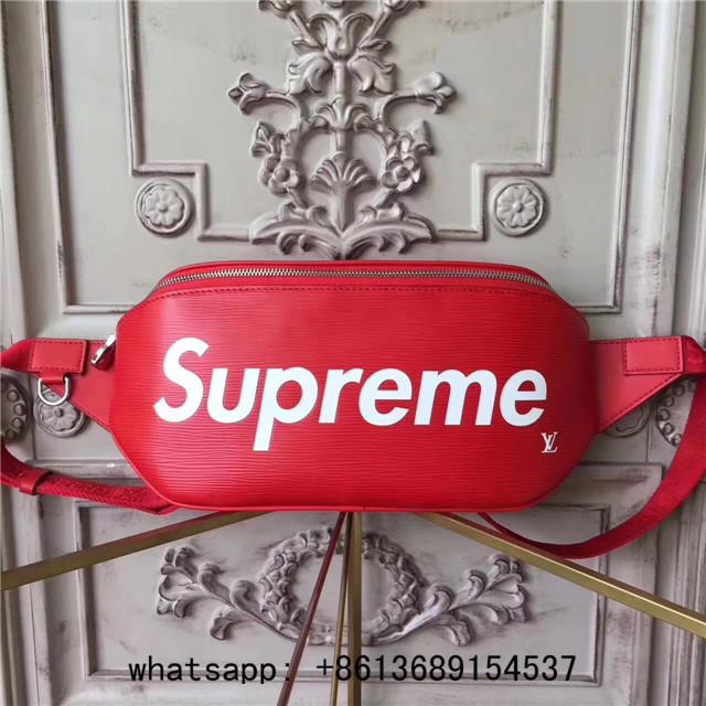 lv x supreme waist bag