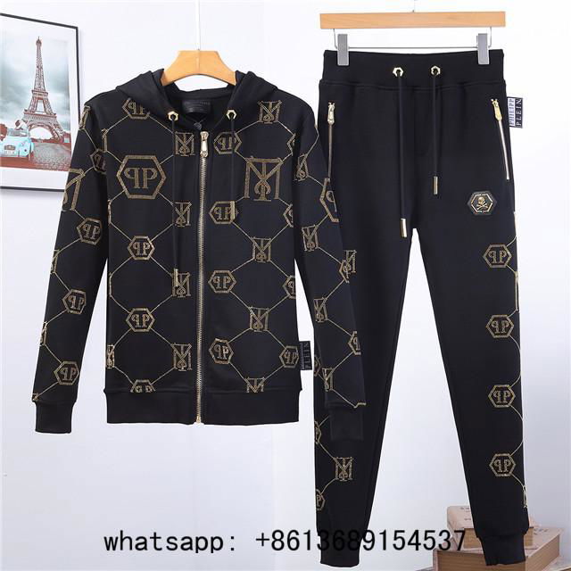 Philipp plein tracksuit sweatshirt skulls hip hop Philipp plein jogging suits 