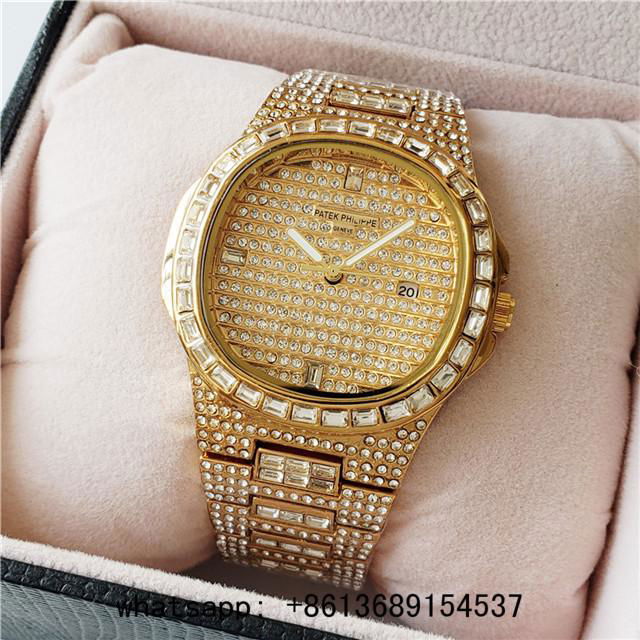 patek philippe Aquanaut stainless steel watches full diamond Patek watches lur
