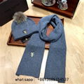     at and scarf set grey     etit damier scarf and hat samier graphic     en's 8