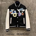 aseball jacket leaf denim baseball