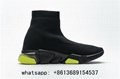 Pairs Triple S clear bottom green shoes men women sock shoes speed 1.0 trainers  11