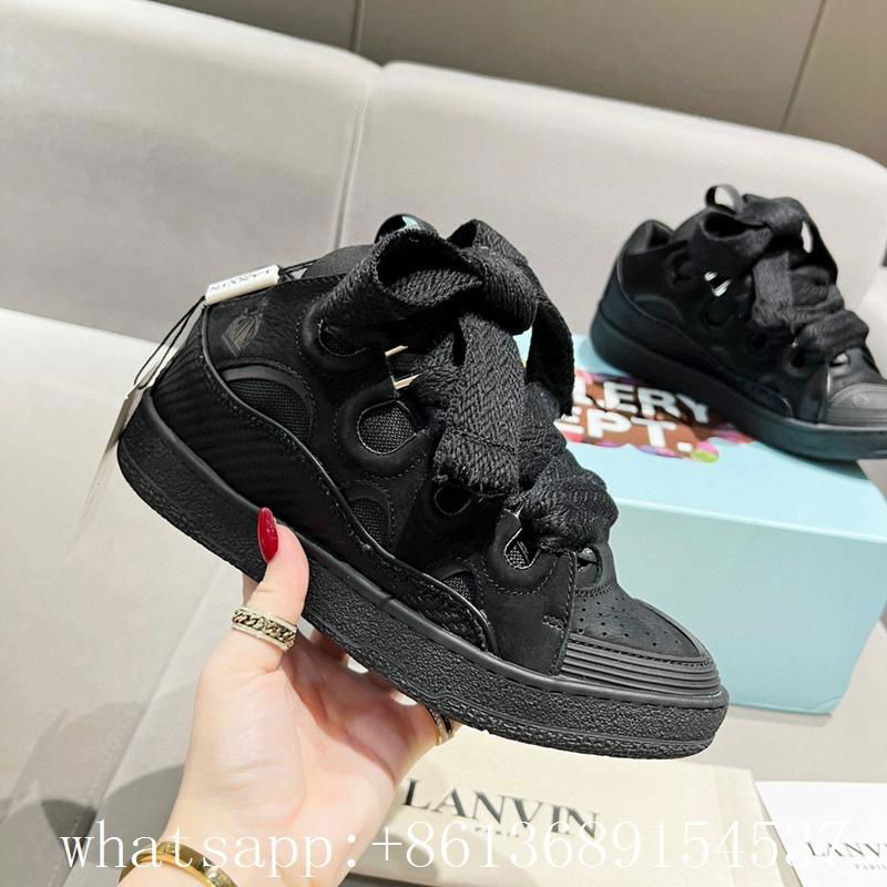 lanvin curb chunky leather sneakes,lavin calf suede sneakers,lanvin curb lace-up 5