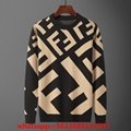 FF logo brown knit sweater,FF logo